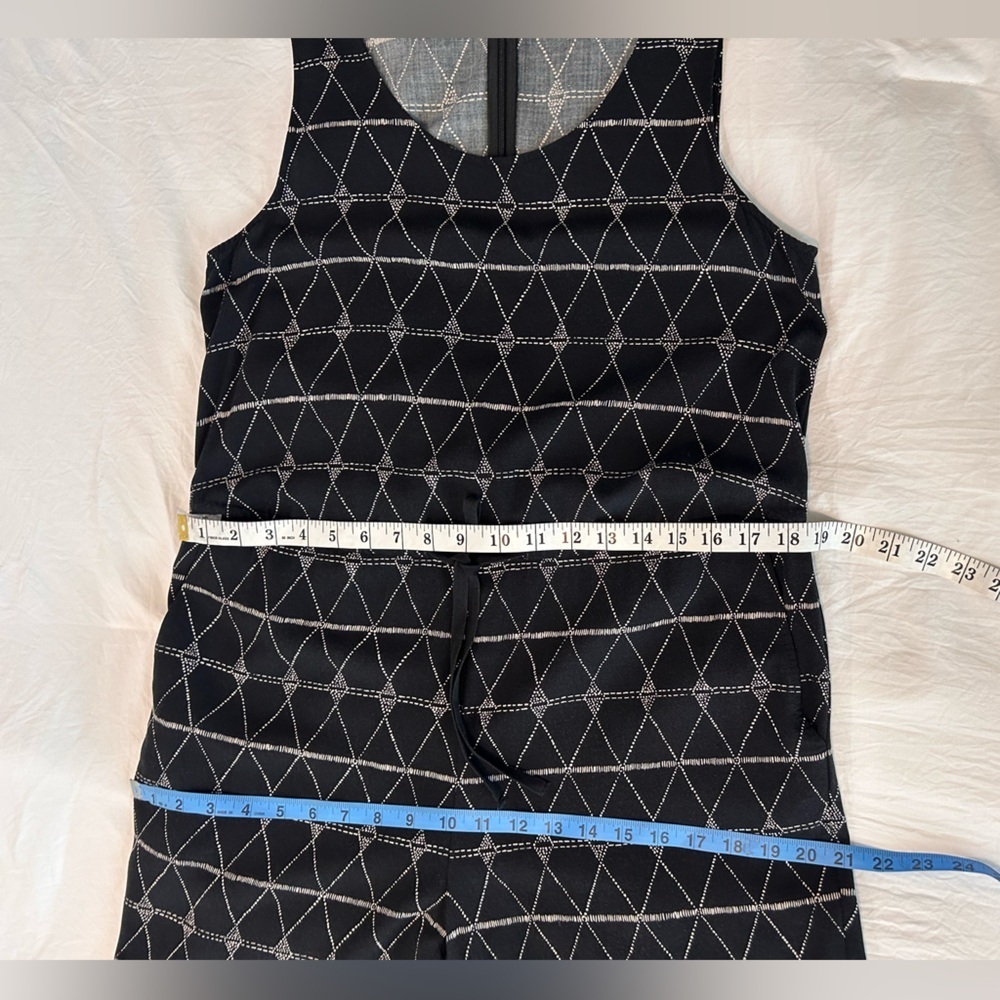 Madewell  S. Diamond Dot* Jumpsuit // Geometric Batik Print // Sleeveless // B&W - Picture 9 of 12